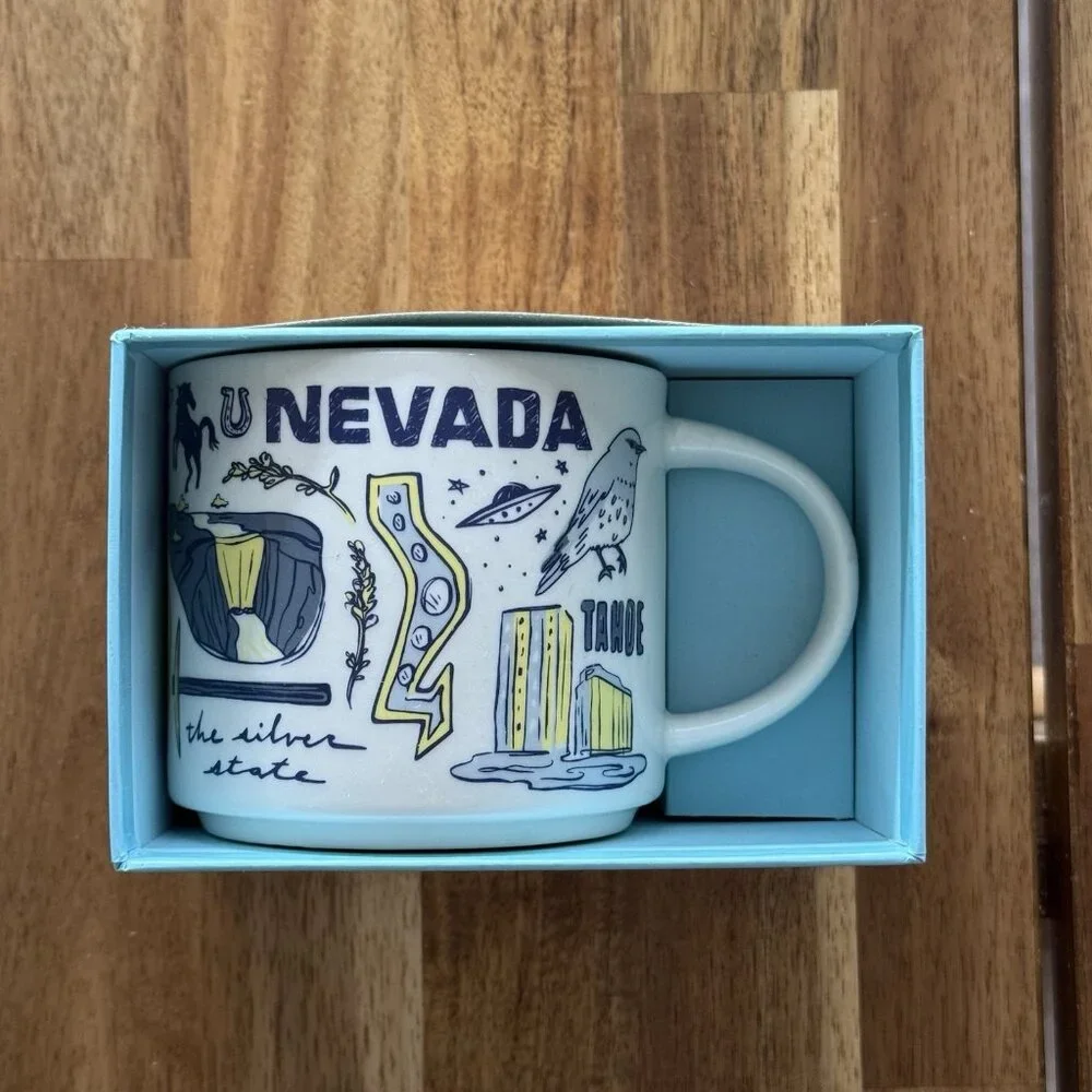 Starbucks Been There Series Nevada Ceramic Coffee Mug Cup 14 oz‎ NEW IN BOX